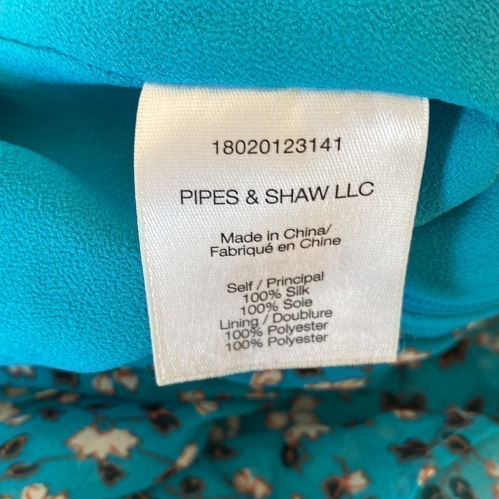 Veronica Beard Silk Sevilla Asymmetrical Skirt In Blue Multi Size 2 - Picture 8 of 12